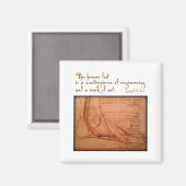 Aimant da Vinci : "Le pied humain est..." (Recto/Verso)