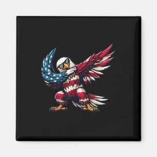 Aimant Dabbing Bald Eagle drapeau américain Patriotique I