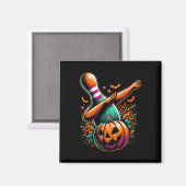 Aimant Dabbing Bowling Citrouille Halloween Éffrayant Bow (Recto/Verso)