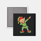 Aimant Dabbing Elf Amusants Noël Garçons Filles Enfants D (Recto/Verso)