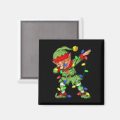 Aimant Dabbing Elf Christmas Tree Lights Garçons Enfants  (Recto/Verso)