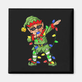 Aimant Dabbing Elf Claus Christmas Tree Lights Garçons En (Devant)