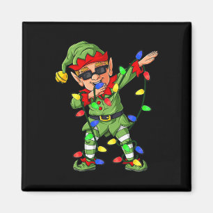 Aimant Dabbing Elf Claus Christmas Tree Lights Garçons En