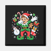 Aimant Dabbing Elf Friends Xmas Boys Girls Dabbing Christ (Devant)