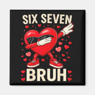 Aimant Dabbing Heart 67 Bruh Drôle Hommes Enfants Garçons
