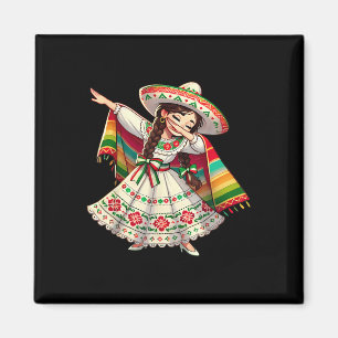 Aimant Dabbing Mexicain Poncho Sombrero Cinco De May