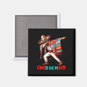 Aimant Dabbing Mexican Poncho Cinco De Mayo Fiesta (Recto/Verso)