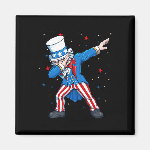 Aimant Dabbing Oncle Sam 4 juillet Enfants garçons Hommes