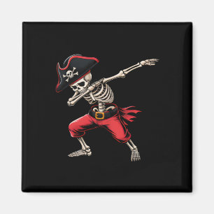 Aimant Dabbing Skeleton Pirate Boys Enfants Drôle Hallowe