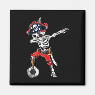 Aimant Dabbing Skeleton Pirate Et Soccer Ll Halloween Co