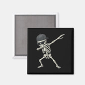 Aimant Dabbing Skeleton Pirate Halloween Jolly roger pour (Recto/Verso)