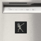 Aimant Dabbing Skeleton Pirate Halloween Jolly roger pour (In Situ (Lave-vaisselle))