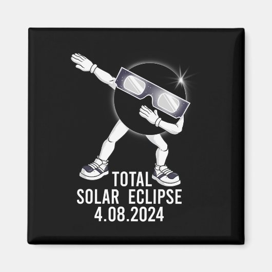 Aimant Dabbing Total Solar Eclipse 04.08.2024 Fun Dab Boy (Devant)