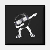 Aimant Dabbing Total Solar Eclipse 2024 Fun Dab Boys Girl (Devant)