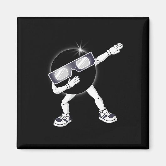 Aimant Dabbing Total Solar Eclipse 2024 Fun Dab Boys Girl (Devant)