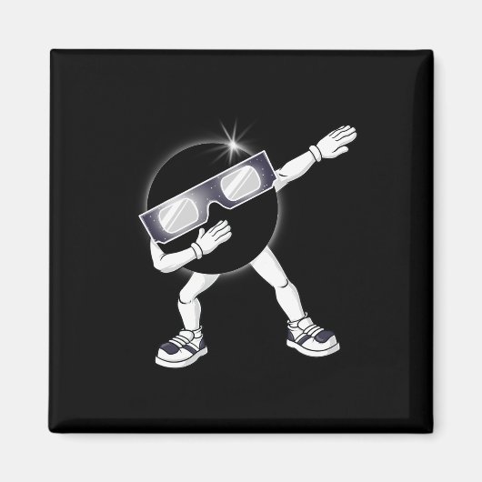Aimant Dabbing Total Solar Eclipse 2024 Fun Dab Boys Girl (Devant)