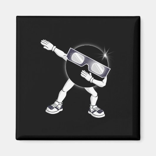 Aimant Dabbing Total Solar Eclipse 2024 Totality Dab Kids (Devant)