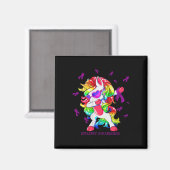 Aimant Dabbing Unicorn Epilepsie Sensibilisation Ribbon C (Recto/Verso)