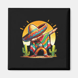 Aimant Dabing mexicain Poncho Sombrero Dab Dance Cinco De