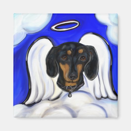 Aimant Dachshund Angel (Devant)