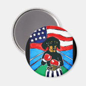 Aimant Dachshund Boxer (Recto/Verso)