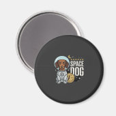 Aimant Dachshund Chien Spatial Astronaute Vecteur (Recto/Verso)