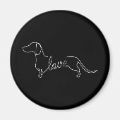 Aimant Dachshund Chiweenie Wiener Chien Log Sketch (Devant)