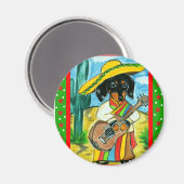 Aimant Dachshund Cinco de Mayo (Recto/Verso)