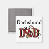 Aimant Dachshund DAD Cadeaux (Recto/Verso)