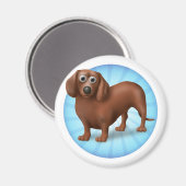Aimant Dachshund Dessin (Recto/Verso)