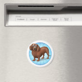 Aimant Dachshund Dessin (In Situ (Lave-vaisselle))
