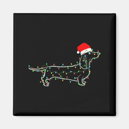 Aimant Dachshund Dogs Tree Christmas Sweater Xmas For Pet (Devant)