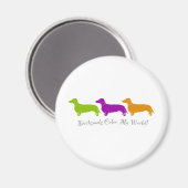 Aimant Dachshund - Doxie dessins originaux (Recto/Verso)