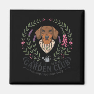 Aimant Dachshund doxie maman club de jardin fête des mère