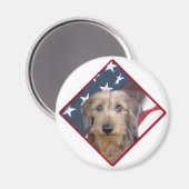 Aimant Dachshund Drapeau 2 (Recto/Verso)