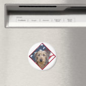 Aimant Dachshund Drapeau 2 (In Situ (Lave-vaisselle))