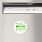 Aimant Dachshund Heaven; Saint Patrick's day Dachshund (In Situ (Lave-vaisselle))