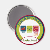 Aimant Dachshund [lisse] (Recto/Verso)