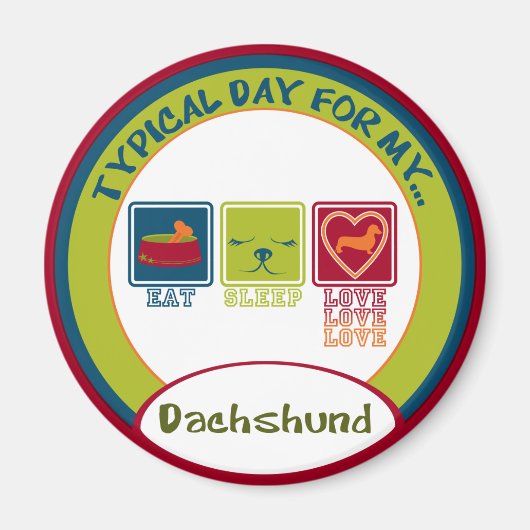 Aimant Dachshund [lisse] (Devant)