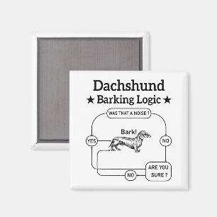 Aimant Dachshund Logique d'écorce Drôle Weiner Chien Sarc