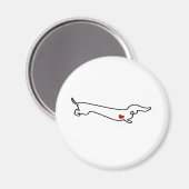 Aimant Dachshund Love (Recto/Verso)