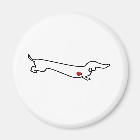 Aimant Dachshund Love (Devant)