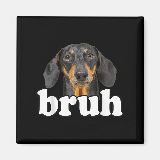Aimant Dachshund Mème Dit Bruh Funny Chien Sarcast (Devant)