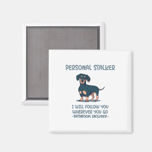 Aimant Dachshund Personal Stalker (Recto/Verso)