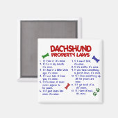 Aimant Dachshund, propriété Lois 2 (Recto/Verso)