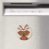 Aimant Dachshund Reindeer (In Situ (Lave-vaisselle))