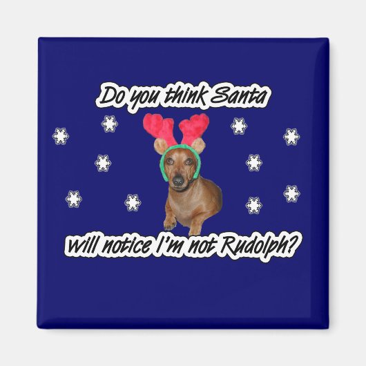 Aimant Dachshund Reindeer (Devant)