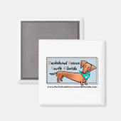 Aimant Dachshund Secourt Sud Floride (Recto/Verso)