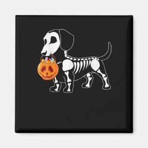 Aimant Dachshund Skeleton Halloween