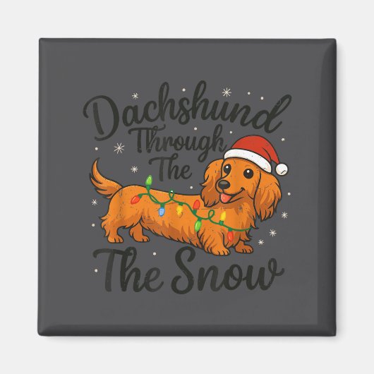 Aimant Dachshund Through The Snow Christmas Pajama Toddle (Devant)